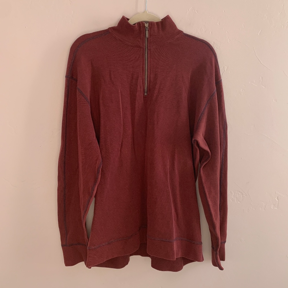 Agave Denim Quarter Zip Pullover Sweater XL